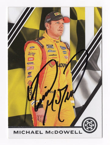 AUTOGRAPHED Michael McDowell 2020 Panini Chronicles Racing (#34 Loves Team) Front Row Motorsports Signed NASCAR Collectible Trading Card with COA