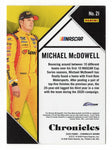 AUTOGRAPHED Michael McDowell 2020 Panini Chronicles Racing (#34 Loves Team) Front Row Motorsports Signed NASCAR Collectible Trading Card with COA