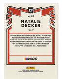 AUTOGRAPHED Natalie Decker 2022 Donruss Optic Racing NAT (#23 Red Street Records) Xfinity Series Signed NASCAR Collectible Trading Card with COA