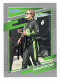 AUTOGRAPHED Natalie Decker 2022 Donruss Racing RARE GRAY PARALLEL (#23 NERD Focus Energy) Xfinity Series Insert Signed NASCAR Collectible Trading Card with COA