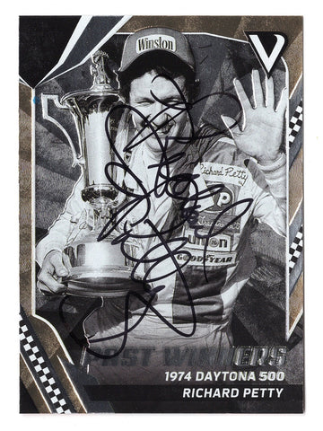 AUTOGRAPHED Richard Petty 2018 Panini Victory Lane Racing PAST WINNERS (1974 Daytona 500 Win) Signed Collectible NASCAR Trading Card with COA
