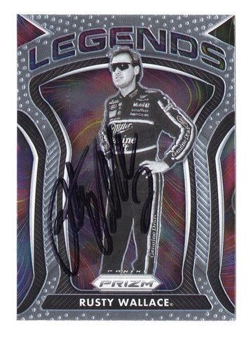 AUTOGRAPHED Rusty Wallace 2021 Panini Prizm Racing LEGENDS (#2 Miller Genuine Draft) Signed Collectible NASCAR Trading Card with COA