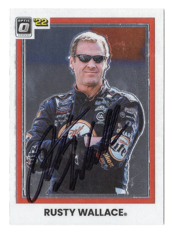AUTOGRAPHED Rusty Wallace 2022 Donruss Optic Racing (#2 Miller Lite Team) Signed Collectible NASCAR Trading Card with COA