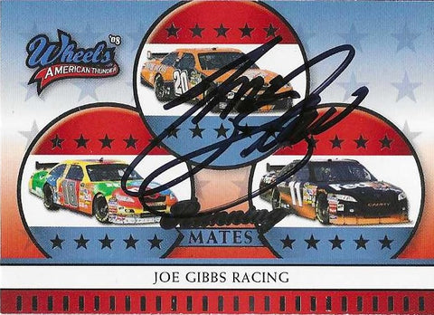 AUTOGRAPHED Tony Stewart 2008 Wheels American Thunder RUNNING MATES (Joe Gibbs Racing Team) Signed Collectible NASCAR Trading Card with COA