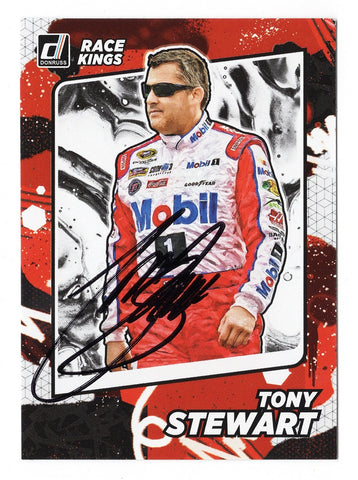 AUTOGRAPHED Tony Stewart 2022 Donruss Racing RACE KINGS (#14 Mobil 1 Team) Signed NASCAR Collectible Trading Card with COA