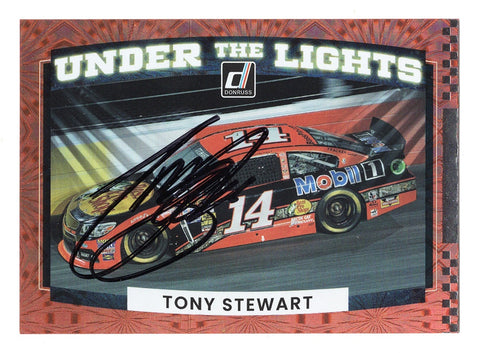 AUTOGRAPHED Tony Stewart 2022 Donruss Racing UNDER THE LIGHTS Rare Insert Signed NASCAR Collectible Trading Card with COA