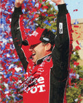 AUTOGRAPHED Tony Stewart #14 Office Depot Team RACE WIN VICTORY LANE Signed 8X10 Inch Picture NASCAR Glossy Photo with COA