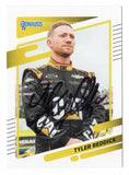 AUTOGRAPHED Tyler Reddick 2022 Donruss Racing (#8 CAT Driver) RCR Team Signed NASCAR Collectible Trading Card with COA
