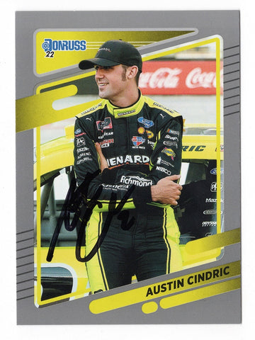 AUTOGRAPHED Austin Cindric 2022 Donruss Racing RARE GRAY PARALLEL (Rookie Season) Team Penske Rare Insert Signed NASCAR Collectible Trading Card with COA