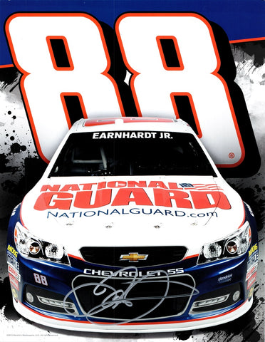 AUTOGRAPHED Dale Earnhardt Jr. #88 National Guard Racing (Hendrick Motorsports) Sprint Cup Series Signed Collectible Picture NASCAR 9X11 Inch Hero Card Photo with COA