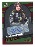 AUTOGRAPHED Hailie Deegan 2022 Donruss Racing SIGNATURE SERIES Rare Signed Red Parallel NASCAR Collectible Insert Trading Card with COA #58/99
