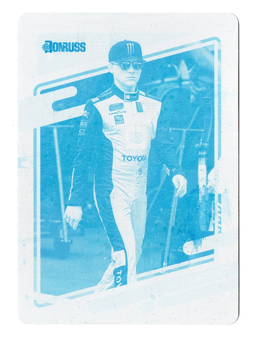 Ty Gibbs 2022 Donruss Racing 1/1 CYAN PRINTING PLATE Ultra Rare NASCAR Collectible Insert Trading Card