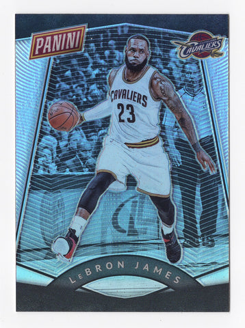 LeBron James 2017 Panini The National Basketball SILVER PRIZM PARALLEL Rare Cleveland Cavaliers Collectible The National Convention VIP Party Insert Trading Card #37