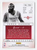 James Harden 2013-14 Panini Signatures Basketball RARE BLUE PARALLEL Houston Rockets Insert Trading Card #10/15