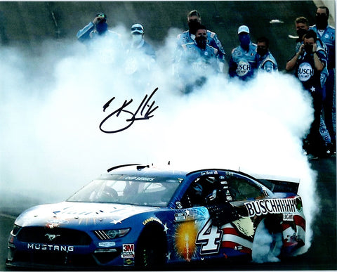 AUTOGRAPHED 2020 Kevin Harvick #4 Busch Light Patriotic INDY BRICKYARD 400 RACE WIN (Victory Burnout) NASCAR Cup Series Signed Picture 8X10 Inch Glossy Photo with COA