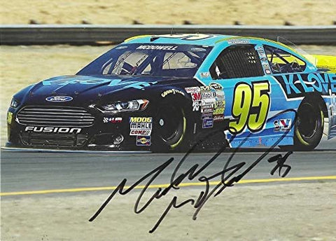 AUTOGRAPHED 2014 Michael McDowell #95 K-LOVE Road Course Car (Leavine Family Racing) Sprint Cup Series Signed 5X7 Inch Picture NASCAR Glossy Photo with COA